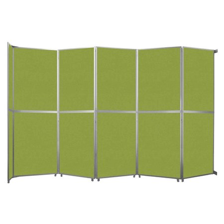 VERSARE Operable Wall Folding Room Divider 19'6" x 12'3" Lime Green Fabric 1070531-2